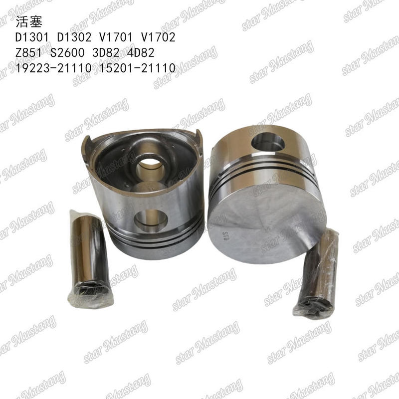 مكبس D1301 D1302 V1701 V1702 Z851 S2600 3D82 4D82 19223-21110 15201-21110 مناسب لقطع غيار محركات KUBOTA