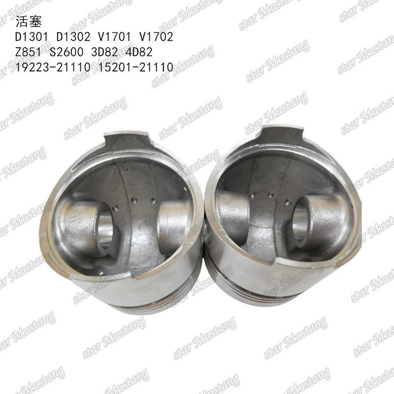 مكبس D1301 D1302 V1701 V1702 Z851 S2600 3D82 4D82 19223-21110 15201-21110 مناسب لقطع غيار محركات KUBOTA